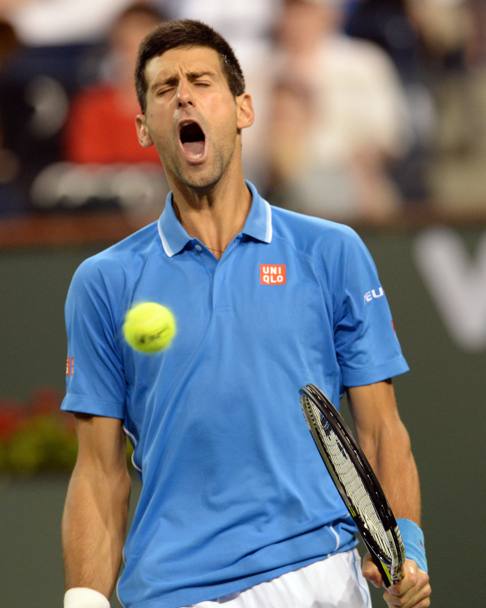 Bnp Paribas Open a Indian Wells, Usa: Novak Djokovic durante il match contro John Isner (Reuters) 